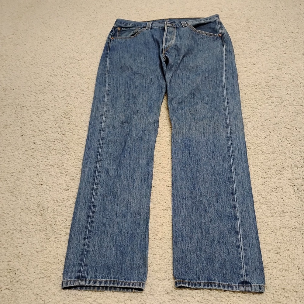 Vintage Levis 501 Jeans Mens 33x32 Button Fly Western Denim Rancher Rodeo Chore